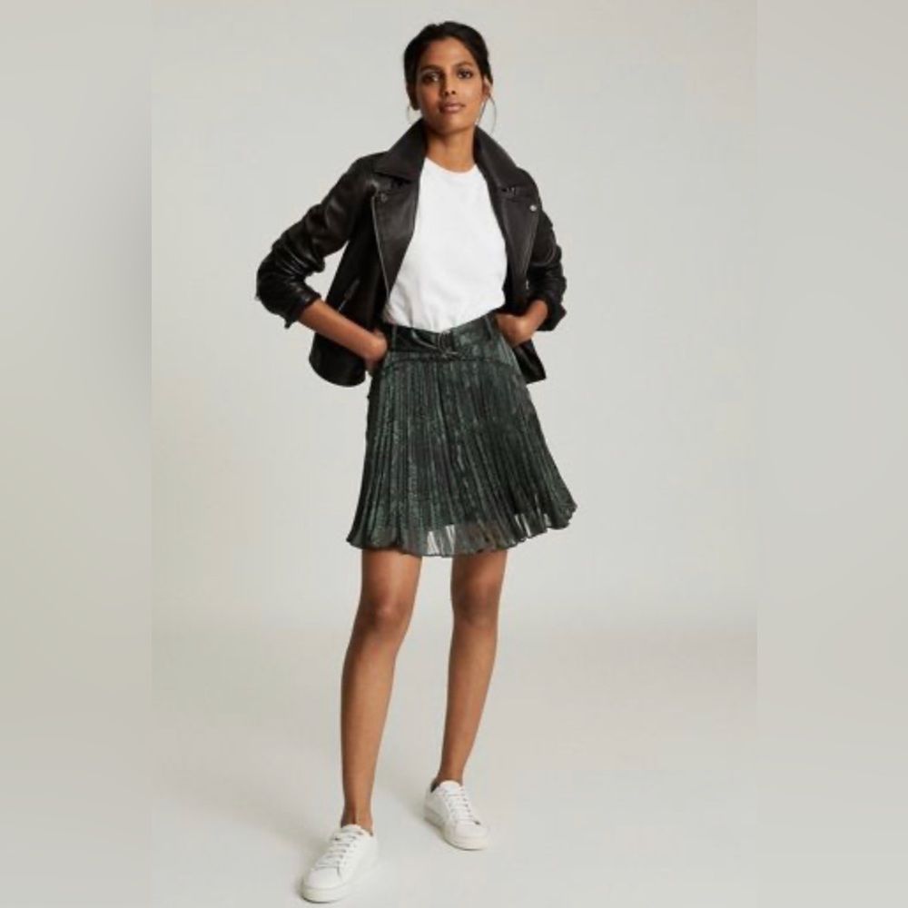 SOLD Reiss Pleated Orielle Mini Belted Skirt NWT Size 10 US
